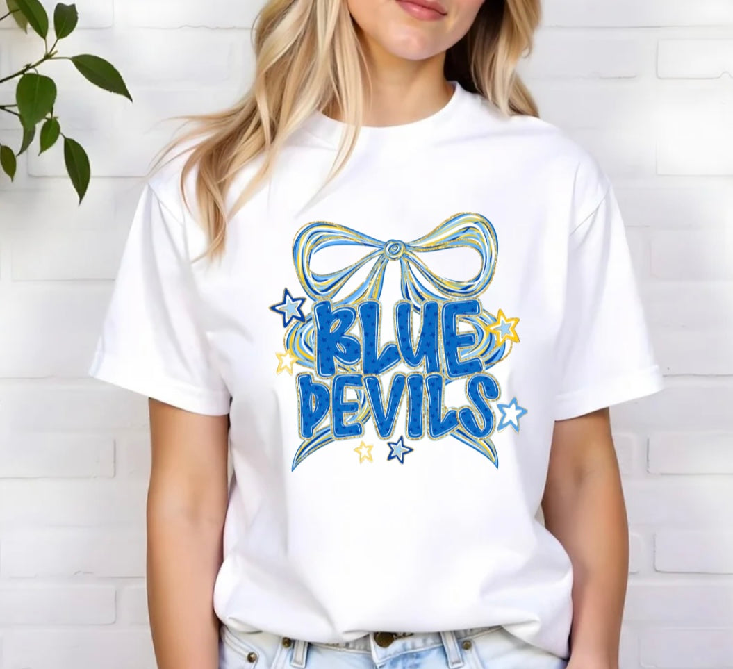 School Ditsy Bow Tee