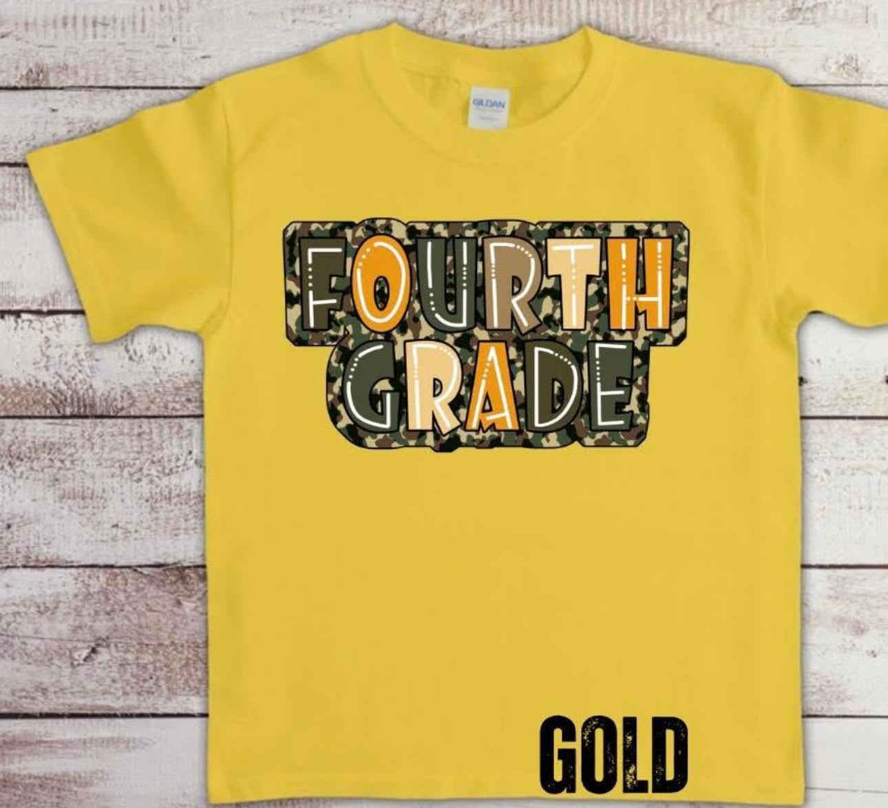 Fourth Grade Camo Tee