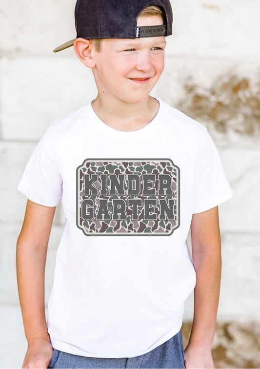 School Camo Plate Grade Tees