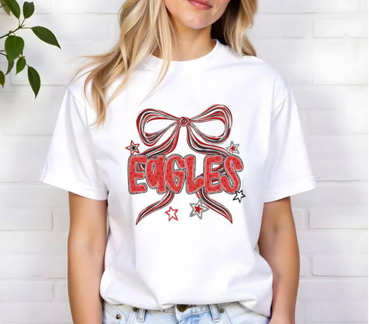 School Ditsy Bow Tee