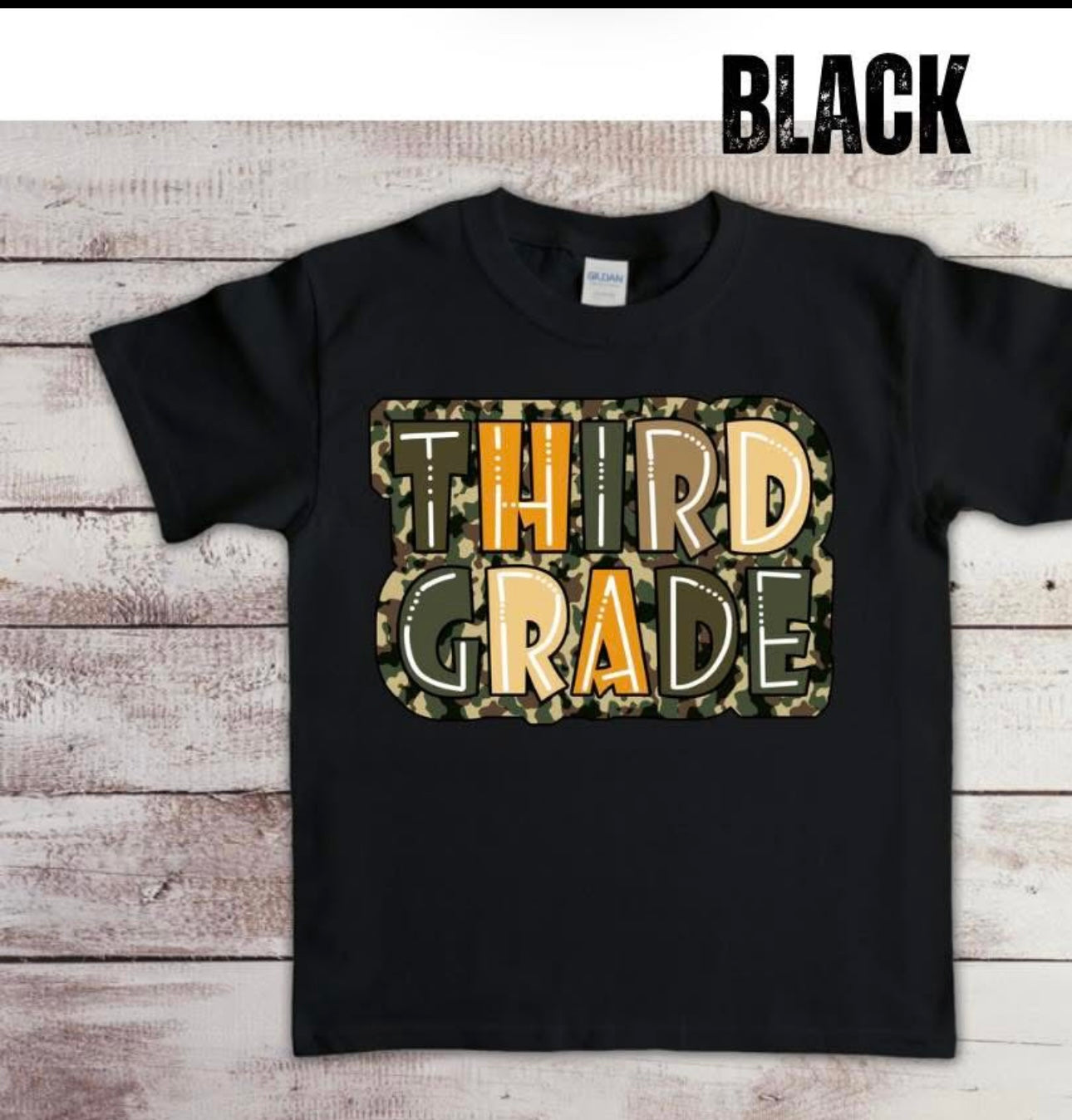 Third Grade Camo Tee