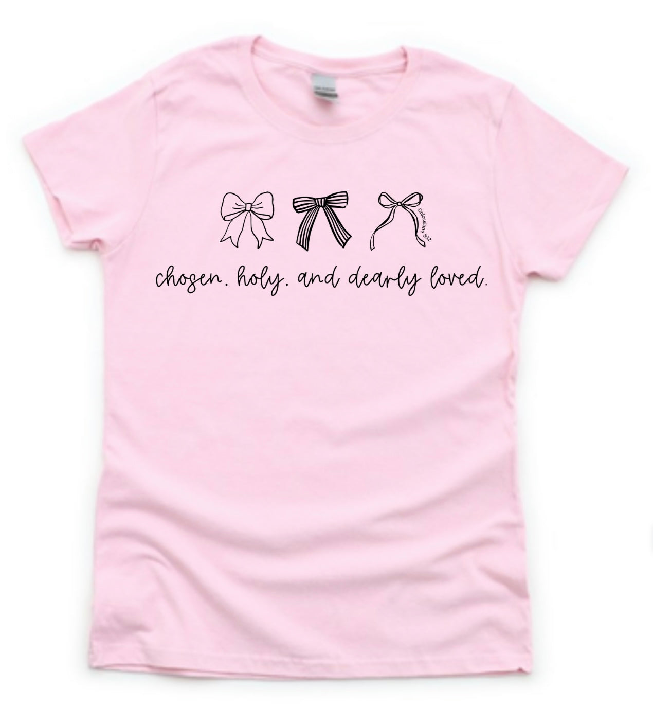 Pink tee with bows