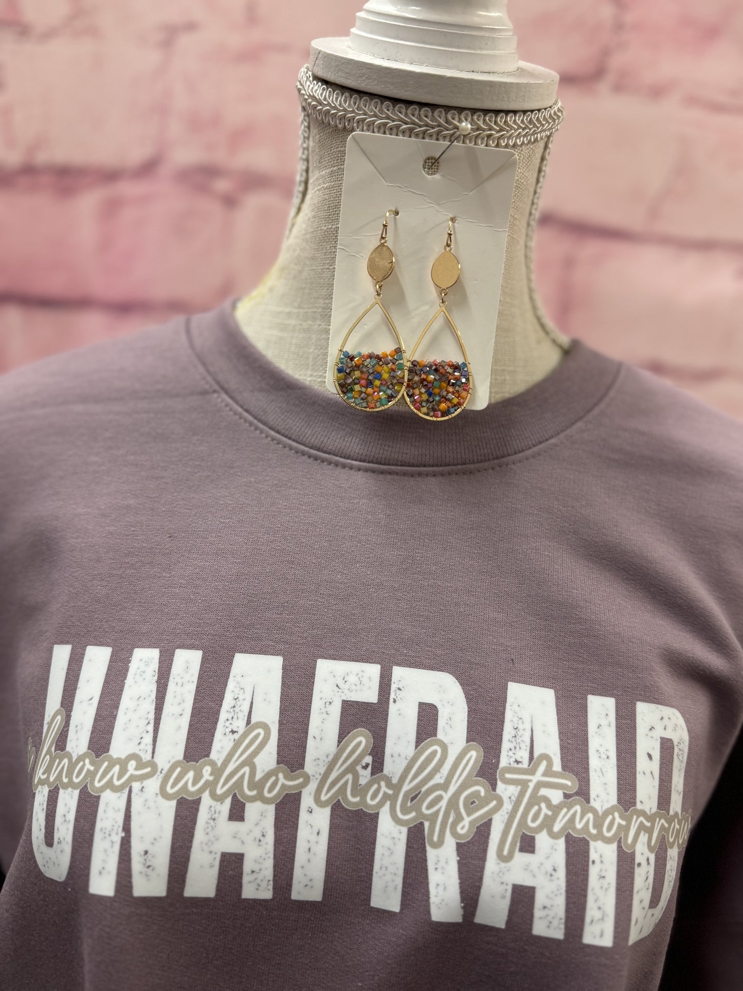 Unafraid Gildan Heather Maroon sweatshirt