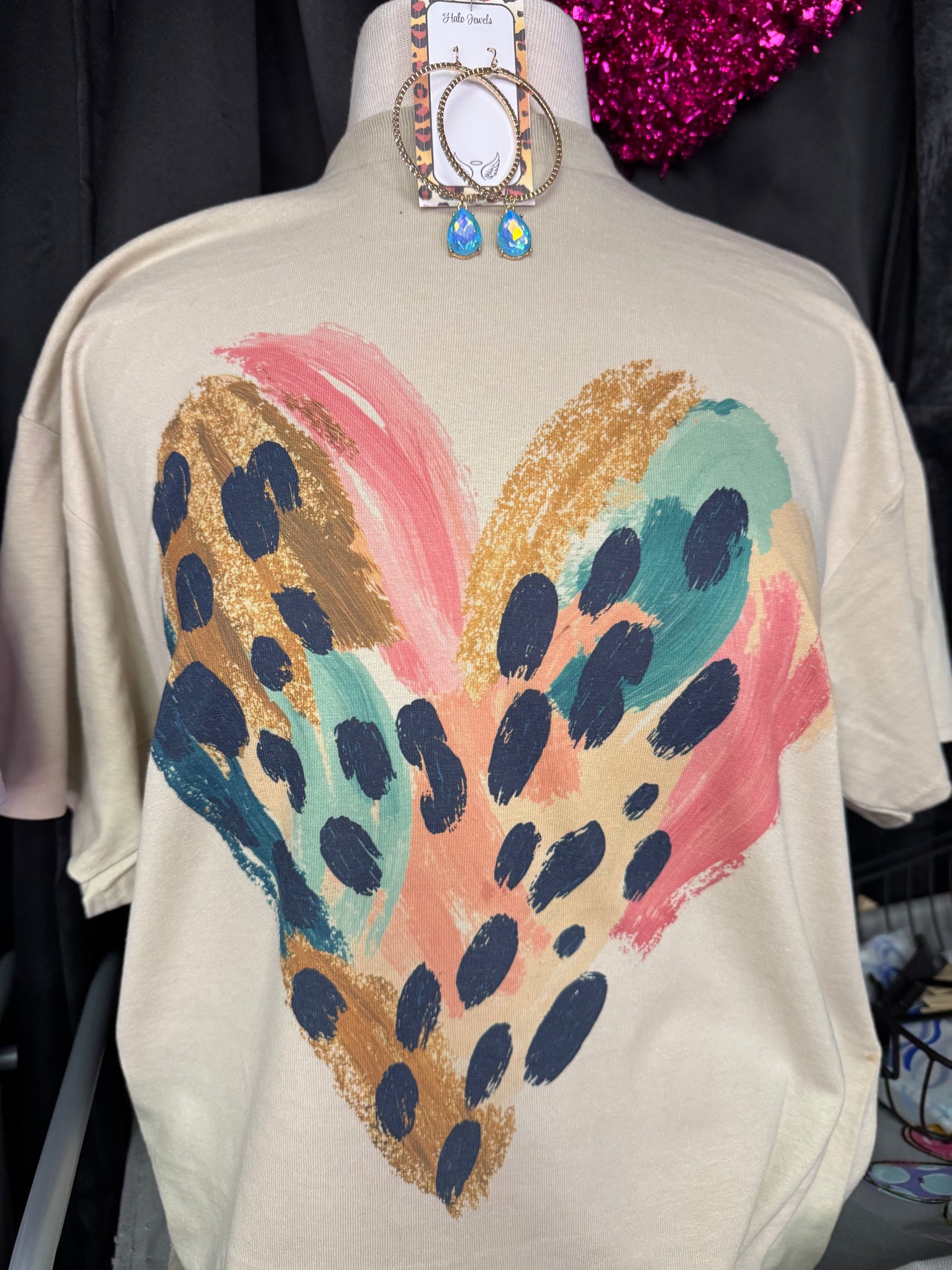 Doorbuster this week! Watercolor Leopard Heart Tshirt or Sweatshirt