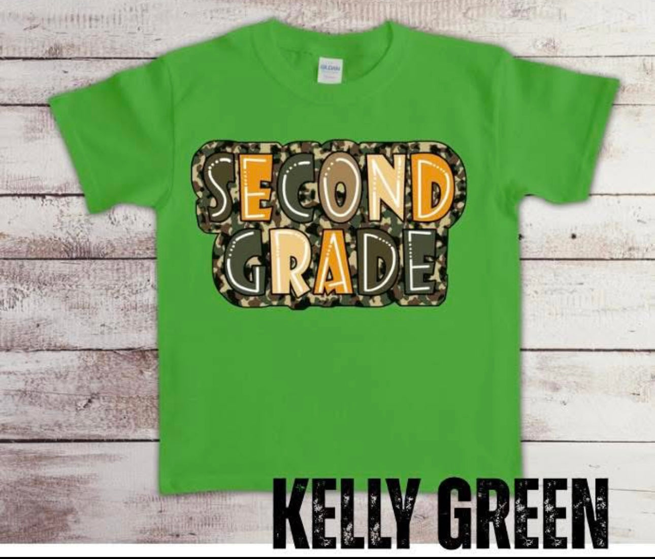 Second Grade Camo Tee