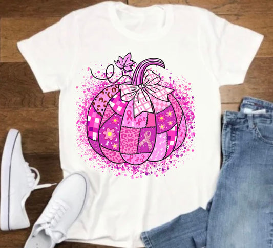 Breast cancer awareness pumpkin tshirt