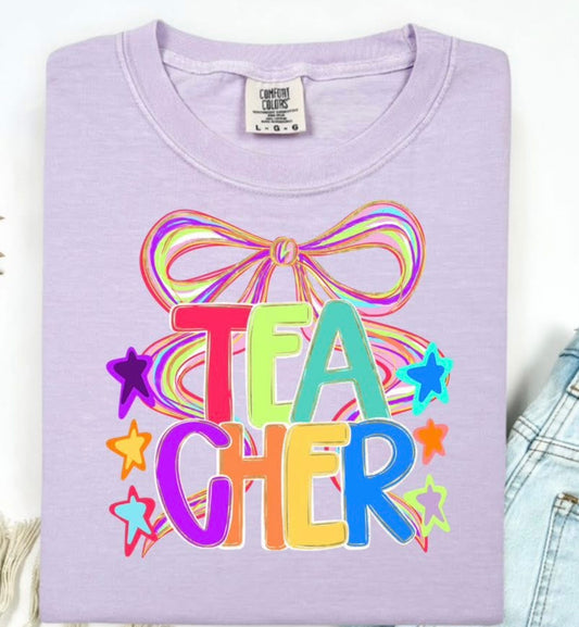 Teacher Bow Tee