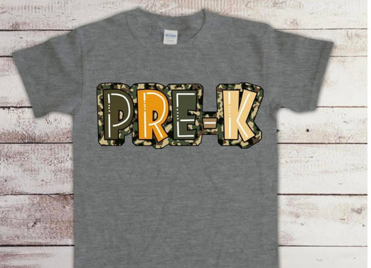 Pre K Camo Tee