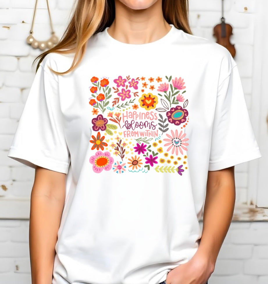 Happiness Blooms From Within Tee