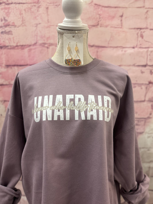 Unafraid Gildan Heather Maroon sweatshirt