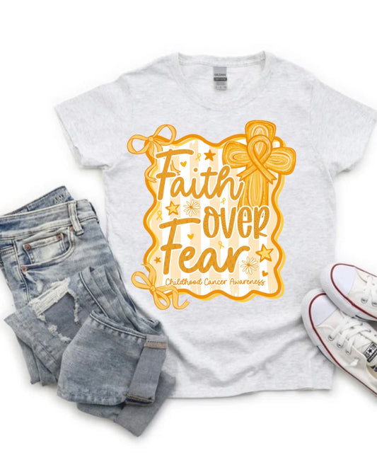 Faith over Fear childhood cancer awareness