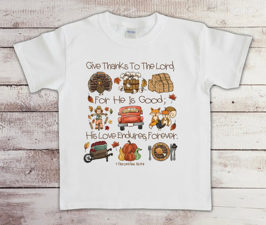 Give thanks kids tee