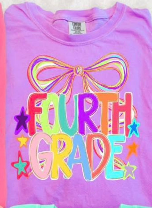 Fourth Grade Bow Tee