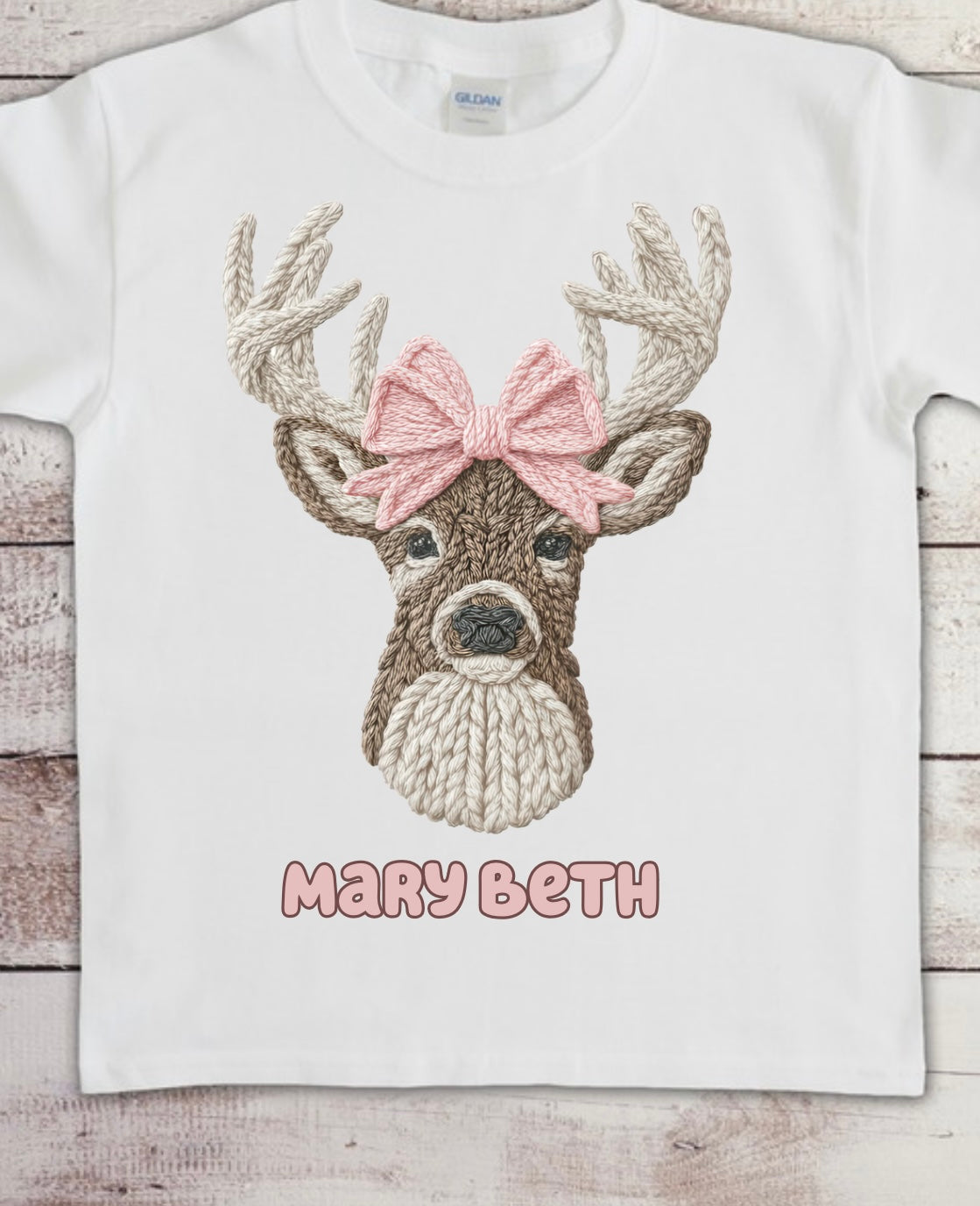 Deer with bow tshirt