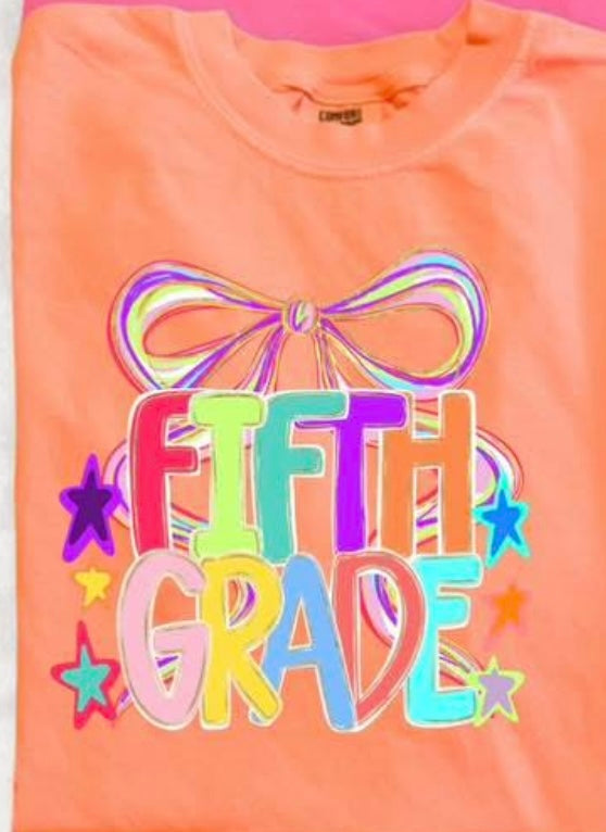 Fifth Grade Bow Tee