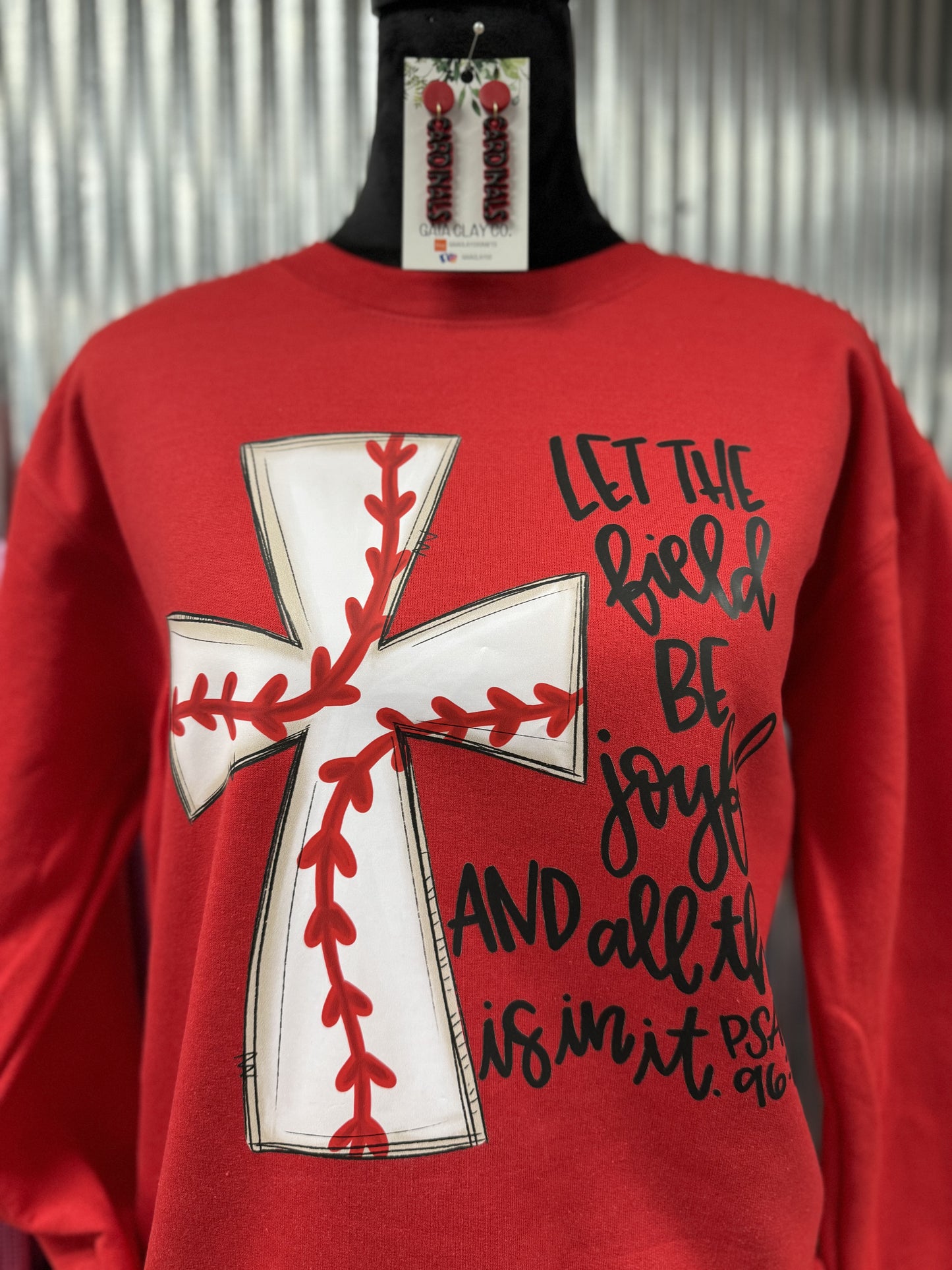 Let the Field be joyful red sweatshirt