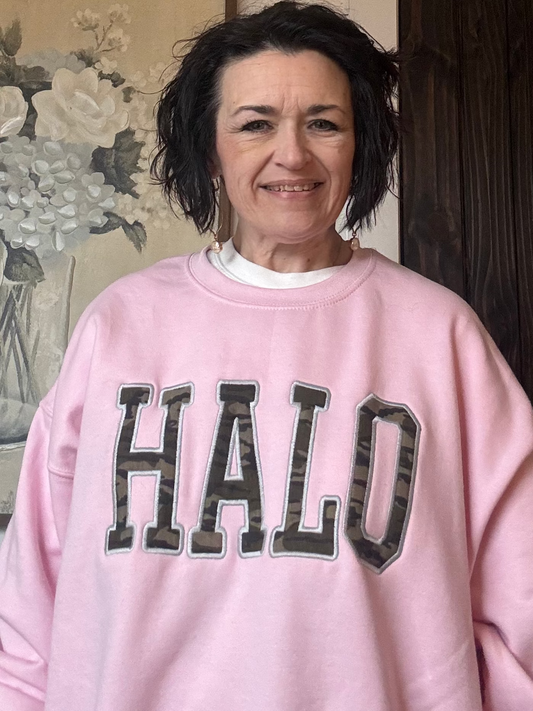 Halo Embroidery Camo Sweatshirt